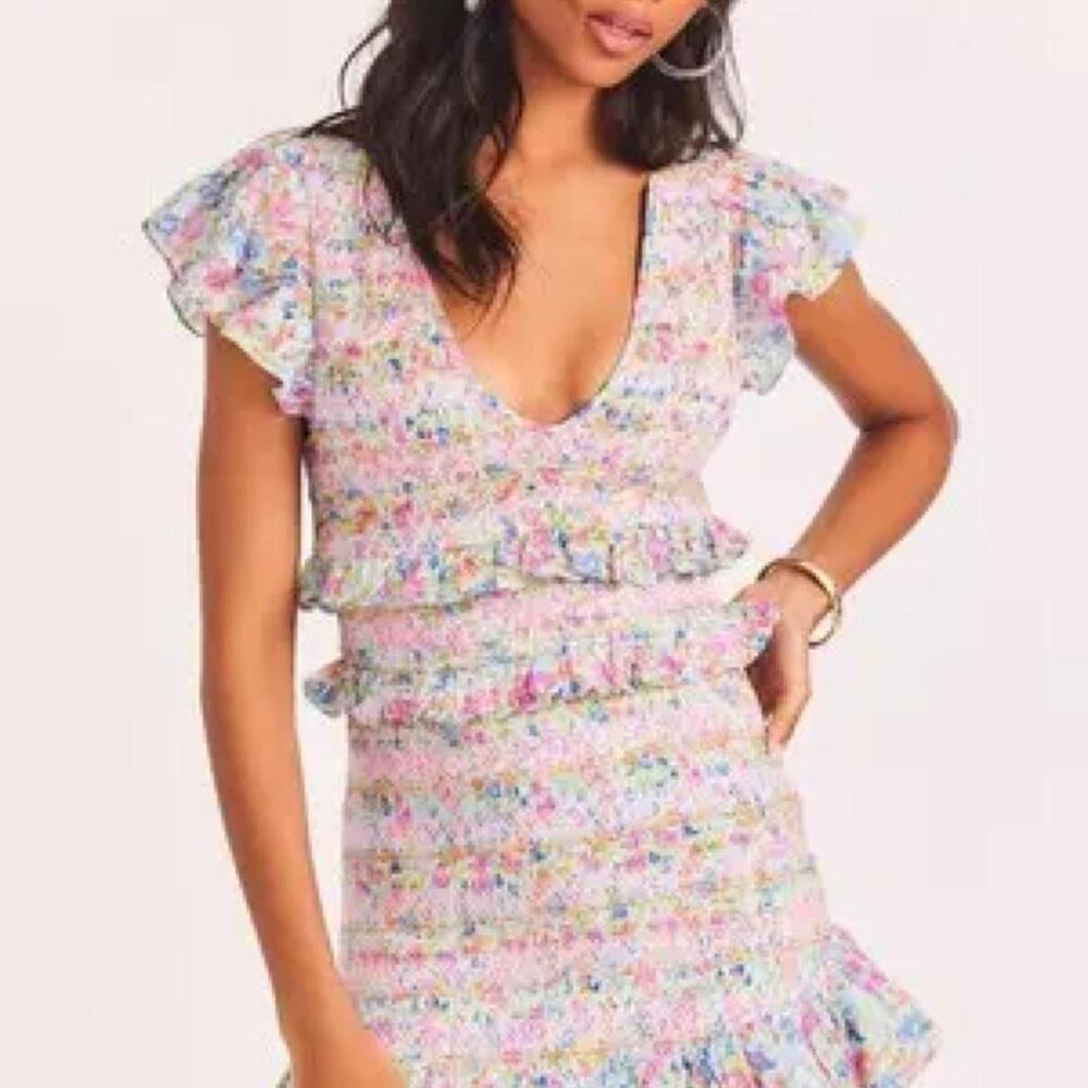 Loveshackfancy mini dress with ruffles